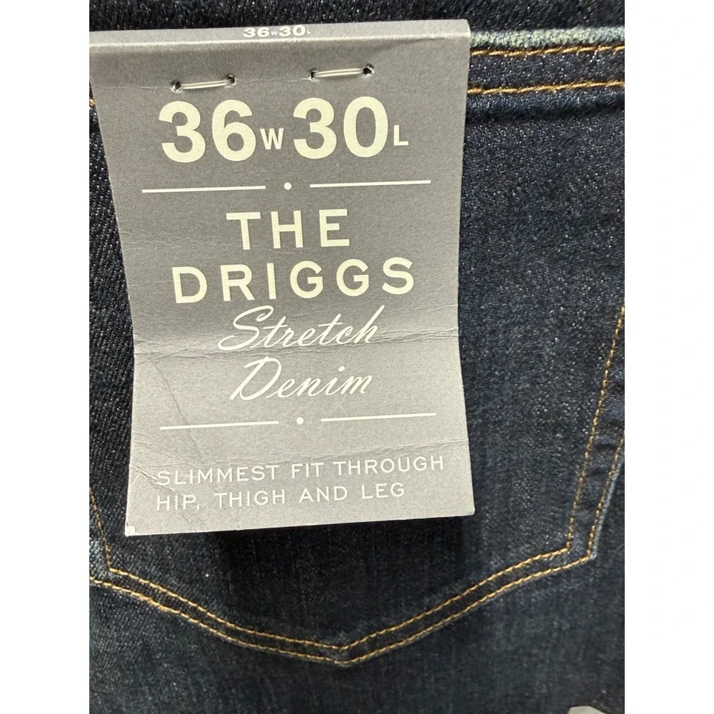 J.Crew The Driggs Slim Fit Stretch Denim Jeans Dark Wash Blue 36x30 NWT